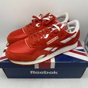 REEBOK CL NYLON TEAMS BURNT ORANGE/ WHITE # 1-953291 US MEN'S SIZE 14